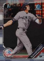 2019 Bowman Draft #BDC82 Jake Sanford Chrome-Refractor Baseball Card