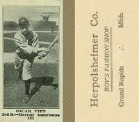 1916 Herpolsheimer Co. #181 Oscar Vitt Baseball Card