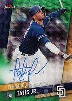 2019 Finest Autographs #FA-FTJ Fernando Tatis Jr. Green Wave Refractor Baseball Card