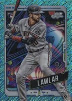2024 Topps Chrome Cosmic #5 Jordan Lawlar Aqua Equinox Refractor Baseball Card