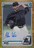 2020 Bowman Chrome Prospect Autographs #CPAAV Alex Vesia Gold Refractor Baseball Card