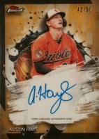 2024 Topps Finest Finest Autographs #FAAH Austin Hays Gold Refractor Baseball Card