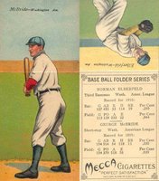 1911 Mecca Double Folders # Elberfeld/McBride Baseball Card