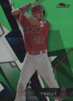 2018 Finest  #50 Mike Trout Green Refractor Baseball Card