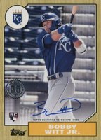 2022 Topps 1987 Topps Baseball Autographs #87BABW Bobby Witt Jr. Series 2 Baseball Card