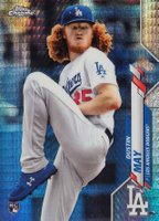 2020 Topps Chrome #176 Dustin May Prism Refractor Baseball Card