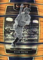 2022 Panini Select #70 Babe Ruth Orange Pulsar Baseball Card