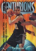 1998 Finest Centurions #C8 Tim Duncan Refractor,w/Coating Basketball Card