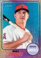 2017 Topps Heritage  #450 Mike Trout Chrome-Refractor Baseball Card
