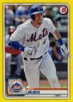 2020 Bowman #77 Jeff McNeil Yellow Baseball Card