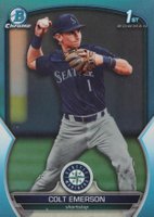 2023 Bowman Draft #BDC42 Colt Emerson Chrome-Sky Blue Baseball Card