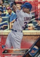 2016 Topps Chrome #52 Michael Conforto Red Refractor Baseball Card