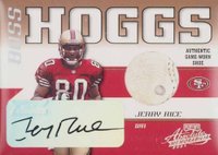 2001 Playoff Absolute Memorabilia Ground Hoggs Shoe #GH-26 Jerry Rice Autograph Football Card