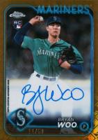 2024 Topps Chrome Logofractor Edition MLB Refractor Chrome Autographs #RCABW Bryan Woo Gold Refractor Baseball Card