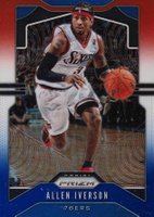 2019 Panini Prizm #6 Allen Iverson Red/White/Blue Prizm Basketball Card