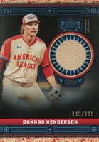 2024 Topps Update All-Star Stitches Relics #ASRGH Gunnar Henderson Black Baseball Card