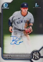 2022 Bowman Chrome Prospect Autographs #CPABC Benjamin Cowles Baseball Card