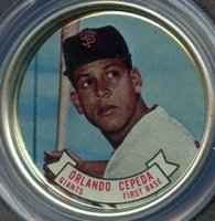 1964 Topps Coins #63 Orlando Cepeda Baseball Card