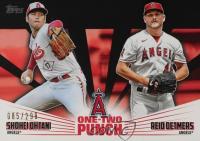 2023 Topps One-Two Punch #12P23 Reid Detmers/Shohei Ohtani Black Baseball Card