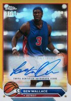 2023 Topps Chrome Topps Chrome Autographs #CGBWA Ben Wallace Gold Refractor Basketball Card