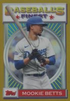 2020 Finest Flashbacks #39 Mookie Betts Gold Refractor Baseball Card