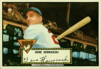 1952 Topps #16b Gene Hermanski Black Back Baseball Card