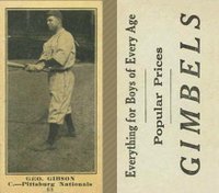 1916 Gimbels #68 Geo. Gibson Baseball Card