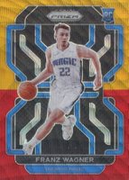 2021 Panini Prizm #310 Franz Wagner Red/Gold Wave Basketball Card