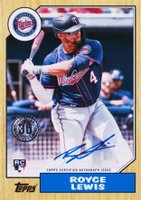 2022 Topps Update 1987 Topps Baseball Autographs #87BARL Royce Lewis Baseball Card