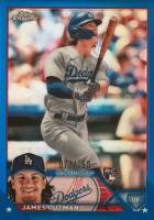 2023 Topps Chrome #81 James Outman Blue Refractor Baseball Card