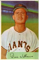 1954 Bowman #9 Dave Williams Baseball Card