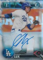 2016 Bowman Draft Chrome Draft Picks Autographs #CDAGL Gavin Lux Refractor Baseball Card