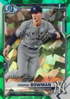 2021 Bowman Draft Chrome Sapphire Edition #BDC87 Cooper Bowman Green Baseball Card