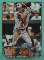2023 Topps Chrome #2 Gunnar Henderson Aqua Refractor Baseball Card