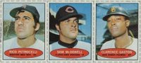 1971 Bazooka No Number # Petrocelli/McDowell/Gaston Panel Unnumbered Baseball Card
