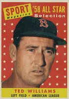 1958 Topps #485 Ted Williams All-Star Baseball Card