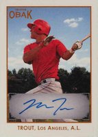 2011 Tristar Obak Autographs #A44 Mike Trout Brown Baseball Card