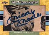 2020 Leaf Hall of Fame Baseball Cut Signatures # Mickey Mantle Baseball Card