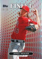 2013 Finest #63 Jered Weaver Red Refractor Baseball Card