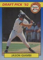 1992 Front Row Draft Pick #40 Jason Giambi Baseball Card