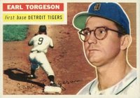 1956 Topps #147w Earl Torgeson White Back Baseball Card