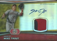 2012 Bowman Platinum Relic Autographs #AR-MT Mike Trout Gold Refractor Baseball Card