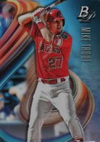 2018 Bowman Platinum #49 Mike Trout Batting Baseball Card
