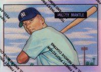 1996 Topps Mantle Finest #1 1951 Bowman Reprint Refractor w/Coating Baseball Card