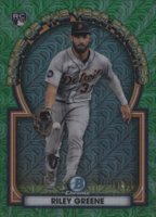 2023 Bowman Mega Box Chrome ROY Favorites #6 Riley Greene Green Baseball Card