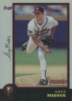 1998 Bowman Chrome #16 Greg Maddux Refractor Baseball Card