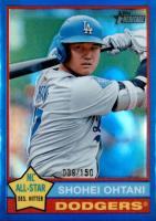 2025 Topps Heritage #148 Shohei Ohtani Chrome-Blue Refractor Baseball Card