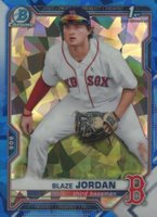 2021 Bowman Sapphire Edition Chrome Prospects #BCP71 Blaze Jordan Green Baseball Card