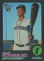 2022 Topps Heritage #700 Julio Rodriguez Chrome-Black Refractor Baseball Card