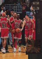 1996 Stadium Club Golden Moments #GM3 Dennis Rodman/Michael Jordan Members Only Basketball Card